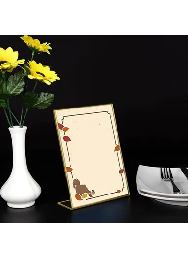 6-Pcs L Shape Acrylic Sign Holder, Multi-Use Display Stand (L10.2 x W15.2)cm