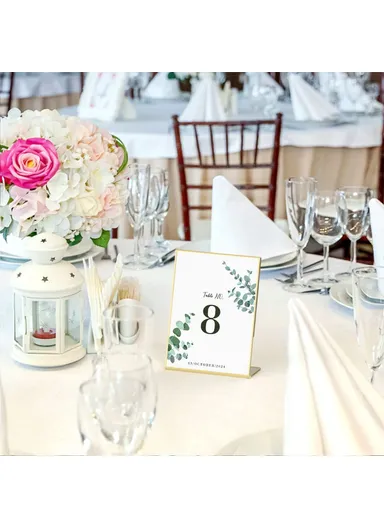 6-Pcs L Shape Acrylic Sign Holder, Multi-Use Display Stand (L10.2 x W15.2)cm