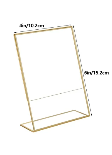 6-Pcs L Shape Acrylic Sign Holder, Multi-Use Display Stand (L10.2 x W15.2)cm