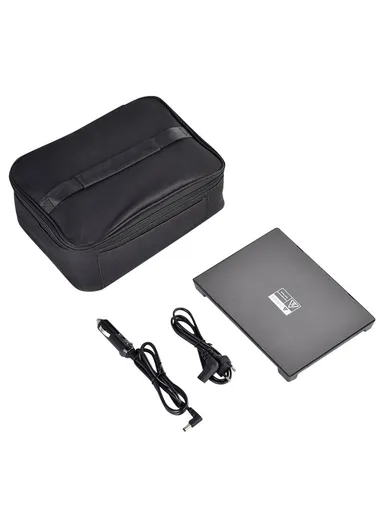 12V Electric Heated Lunch Bag for Travel Camping Oxford Cloth Insulated Food Warmer - EU Plug