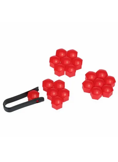 20-Pcs 17mm Universal Car Wheel Nut Bolt Covers, Dust-Proof Tire Screw Cap Hub Protective Covers - Green