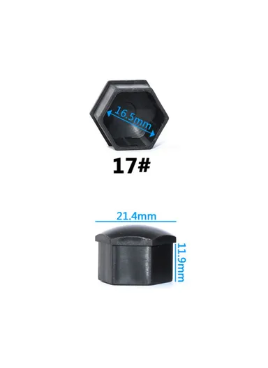 20-Pcs 17mm Universal Car Wheel Nut Bolt Covers, Dust-Proof Tire Screw Cap Hub Protective Covers - Green