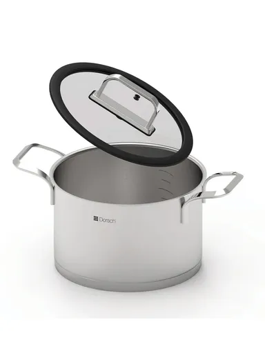 17L Heavy Duty Stainless Steel Pot, Perfect Pot for Soups, stews, Big Pot for Large Batch Cooking, Dorsch DH-03832 (L32 x W32 x H23)cm