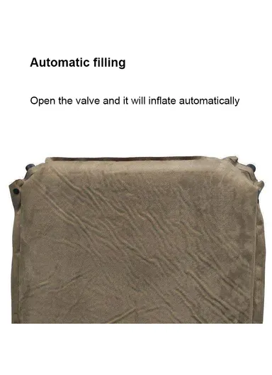 Single Automatic Inflatable Mattress, Multi-Use Indoor &amp; Outdoor Activity Sleeping Mattress with Carrying Bag G05-6D (L185 x W65 x T5)cm - Blue