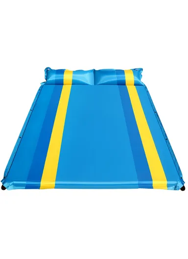 Double Automatic Air Mattress with Carrying Bag, Multi-Use Indoor &amp; Outdoor Activity Waterproof Sleeping Mattress G21B (L185 x W130 x T3)cm+