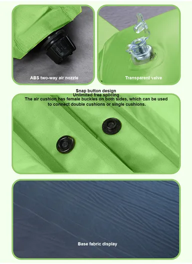 Double Automatic Air Mattress with Carrying Bag, Multi-Use Indoor &amp; Outdoor Activity Waterproof Sleeping Mattress G21B (L185 x W130 x T3)cm+