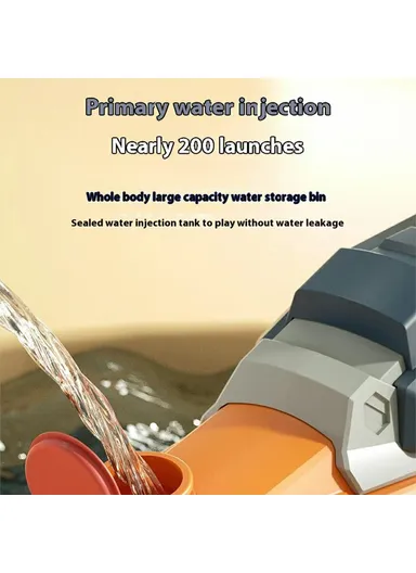 Cartoon Animal Water Gun Dual Stream Kids Water Blaster Swimming Pool Garden Party Toy - Orange