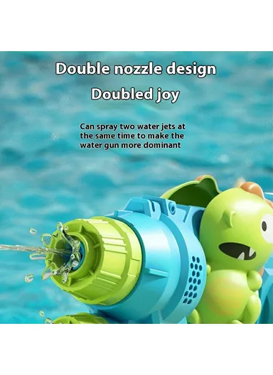 Cartoon Animal Water Gun Dual Stream Kids Water Blaster Swimming Pool Garden Party Toy - Orange