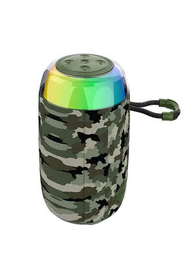 2" Portable Bluetooth Speaker Stereo HiFi Subwoofer Wireless Speaker with Aux TF Card &amp; FM Radio Support ZQS-L05 - Military