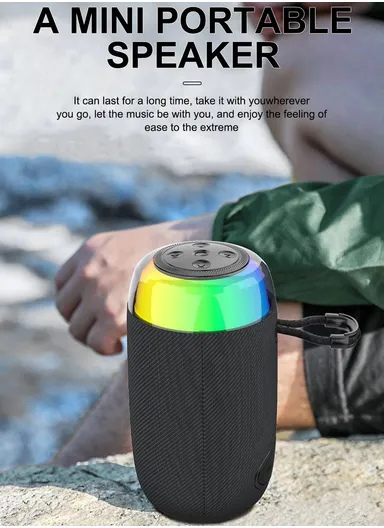 2" Portable Bluetooth Speaker Stereo HiFi Subwoofer Wireless Speaker with Aux TF Card &amp; FM Radio Support ZQS-L05 - Military