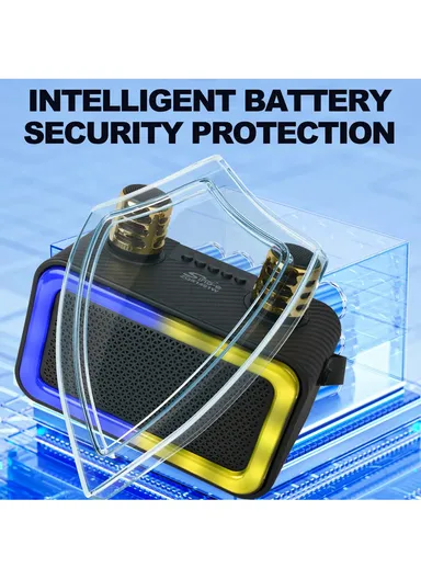 4" Mini Portable Outdoor Audio Subwoofer Powerful Wireless Speaker with Dual Wireless Microphones ZQS1491W