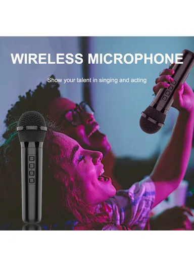 8" Portable Outdoor Wireless Stereo Speakers Battery Powered Subwoofer Karaoke Square Dance Radio with Wireless Microphone &amp; Remote Control ZQS8166W