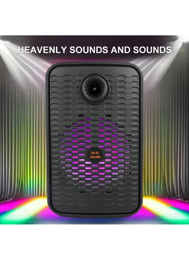 12" + Tweeter DJ Speaker 1800mAh Rechargeable Subwoofer Wireless Blue Tooth with Wireless Microphone, Wired Microphone &amp; Remote Control ZQS-12156