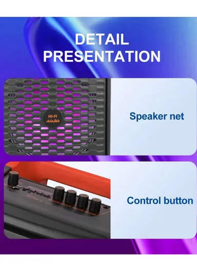 12" + Tweeter DJ Speaker 1800mAh Rechargeable Subwoofer Wireless Blue Tooth with Wireless Microphone, Wired Microphone &amp; Remote Control ZQS-12156