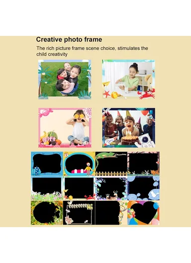 Kids 2.0 Inch HD Dual Lens Cartoon Design Children Digital Camera with 32G TF Card + Card Reader D12 - Green