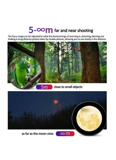 36X Monocular Telephoto Lens Tripod Stand Set Universal Phone Camera Lens Kit 36XJJ020