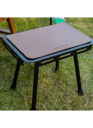 Outdoor Camping Table PU Leather Mat Anti-dirt Picnic Tablecloth - Beige