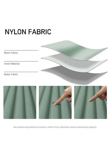 Adjustable Outdoor Inflatable Folding Seat Cushion 40D Nylon Camping Picnic Beach Chair GM-z01 (L102cm x W40)cm - Green