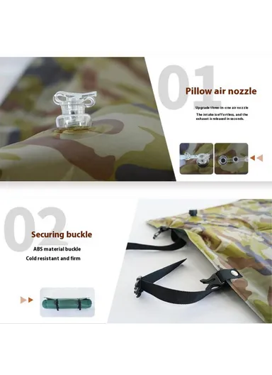 Self-Inflating Sleeping Pad Camping Mattress Sleeping Mat for Camping Hiking ZC-9#25 - Camouflage