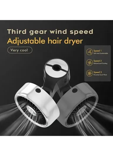 Car Backseat Electric Fan for Rear Seat Passenger with 3 Speed Modes + RGB Light for Vehicles SUV Truck - Black+Silver