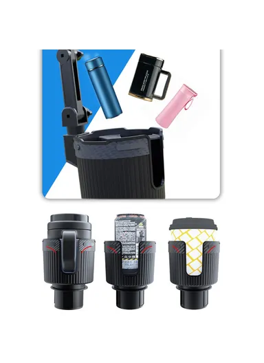 4-inch Car Cup Holder Mount Fan SUV Truck Van Cooling Fan with Drink Insulation Cup Holder Function CARFU - 12V Cigarette Lighter Plug