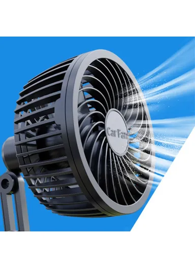 4-inch Car Cup Holder Mount Fan SUV Truck Van Cooling Fan with Drink Insulation Cup Holder Function CARFU - 12V Cigarette Lighter Plug