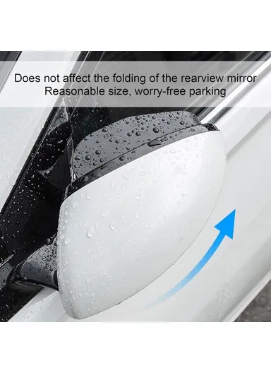 2-Pcs 360 Degree Car Blind Spot Mirror, Adjustable Rear View Mirror with Rain Shield (L17 x W5.5)cm