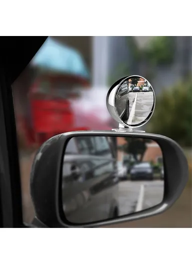 6.5cm 360 Degree Car Blind Spot Mirror, Safety Driving Wide Angle Adjustable Clear Rearview Mirror 044 - White