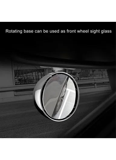 6.5cm 360 Degree Car Blind Spot Mirror, Safety Driving Wide Angle Adjustable Clear Rearview Mirror 044 - White