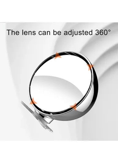 6.5cm 360 Degree Car Blind Spot Mirror, Safety Driving Wide Angle Adjustable Clear Rearview Mirror 044 - Black