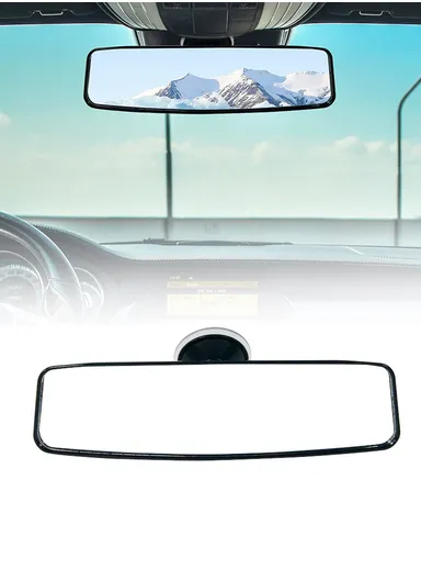 Car Interior Wide Angle Rear View Mirror Plastic &amp; Glass Rearview Mirror Automotive Interior Mirror Ordinary Style - L