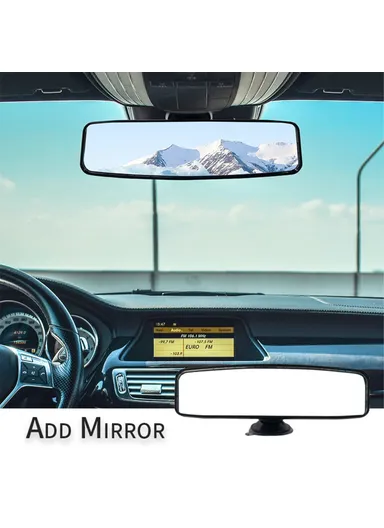 Car Interior Wide Angle Rear View Mirror Plastic &amp; Glass Rearview Mirror Automotive Interior Mirror Ordinary Style - L