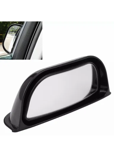 Car Side Wide Angle Blind Spot Mirror, Exterior Rearview Mirror for Rear Seat Passengers (L12.6 x W4.7)cm
