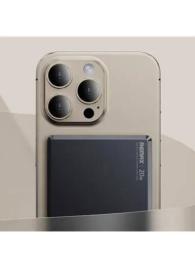 5000mAh 20W Magnetic Wireless Power Bank, Portable Charger with Digital Display RPP-107 - Black