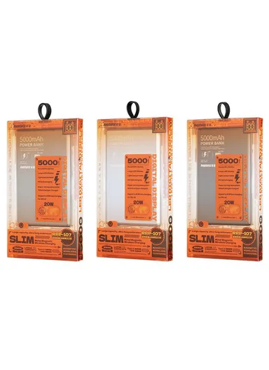 5000mAh 20W Magnetic Wireless Power Bank, Portable Charger with Digital Display RPP-107 - Black