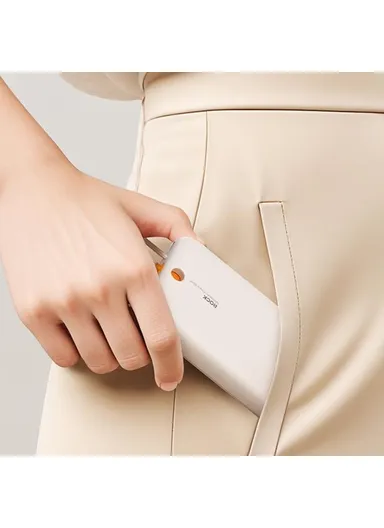 10000mAh Magnetic Power Bank, Portable Fast Charging Phone Charger with Built-in Cable RWC-8897L - Dark Grey