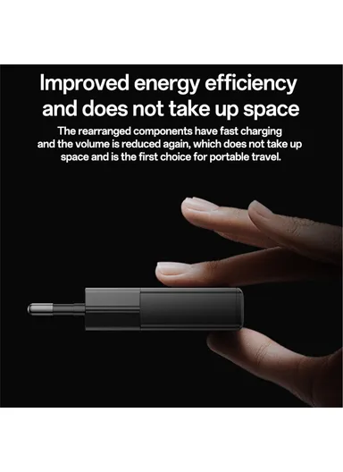 30W Ultra-Thin Fast Charger Type-C Port Power Adapter, EU Plug YC74