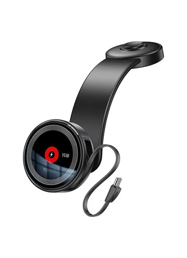 Retractable Magnetic Wireless Charger 15W Fast Charging 360° Rotatable Stand Flexible Suction Cup C314