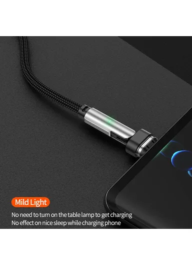 2m 3-in-1 Magnetic Charging Cable Type-C to Type-C + 8 Pin PD 100W / 27W, Nylon Braided Rotation Data Cord