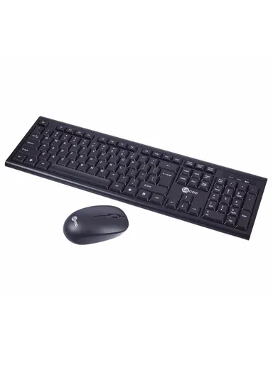 2.4G Wireless Keyboard &amp; Mouse Set with 104 Keys, Multi-Use Keyboard &amp; Mouse LECOO KW200 