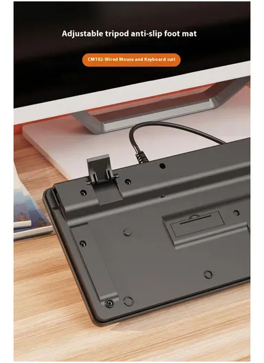 Wired USB Keyboard &amp; Mouse Combo Set, Multifunctional Keyboard &amp; Mouse LECOO CM102