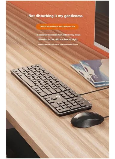 Wired USB Keyboard &amp; Mouse Combo Set, Multifunctional Keyboard &amp; Mouse LECOO CM102