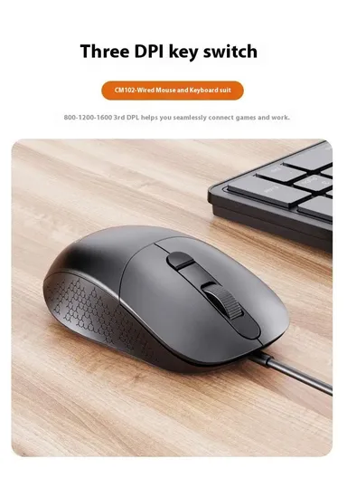 Wired USB Keyboard &amp; Mouse Combo Set, Multifunctional Keyboard &amp; Mouse LECOO CM102