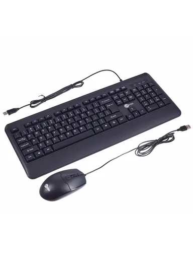 Wired USB 104 Keys Keyboard &amp; 1600 DPI Mouse Combo, Multifunctional Keyboard Set LECOO CM104 