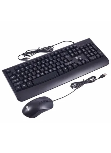  Hand Rest Ergonomic Design USB Wired Keyboard Mouse Combo LECOO CM105