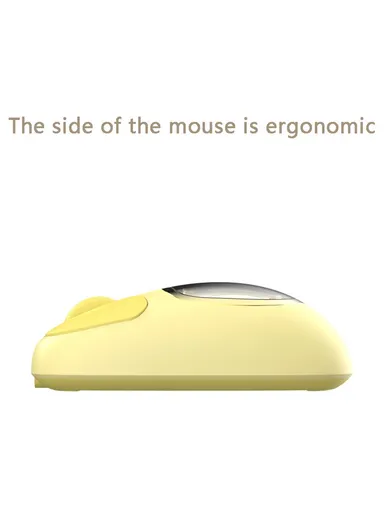 2.4g Bluetooth Compatible Mouse, 400mAh 1200DPI Multi-Use Wireless Cartoon Doll Mouse M94 - Pink