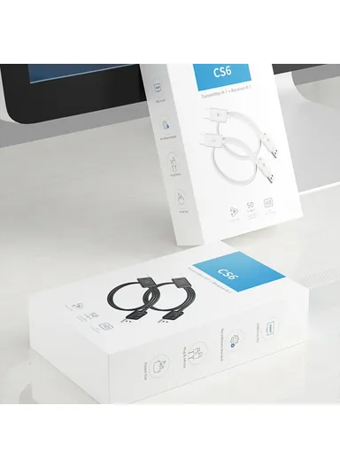 1080P Point to Point HDMI Transmitter + Receiver WiFi Transfer Adapter Cable CS6 - Black