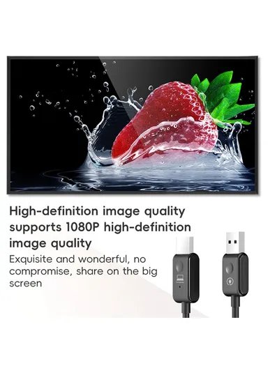 1080P Point to Point HDMI Transmitter + Receiver WiFi Transfer Adapter Cable CS6 - Black