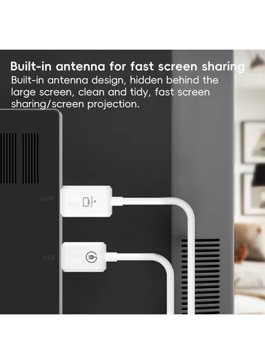 1080P Point to Point HDMI Transmitter + Receiver WiFi Transfer Adapter Cable CS6 - Black