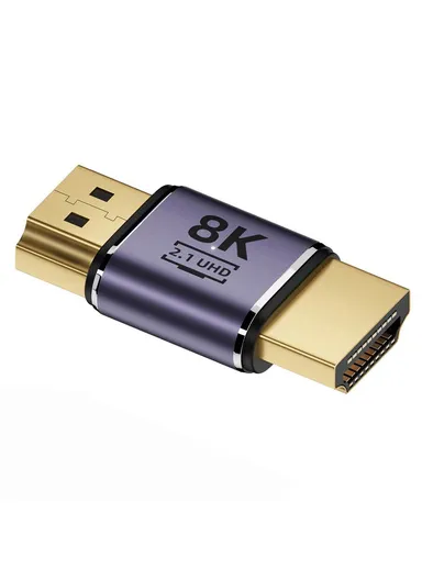 HD-011-A8K14 Gold-Plated HDMI Male to HDMI 2.1 Male Extension Adapter HDMI Coupler UHD 8K 60Hz Video Output Converter